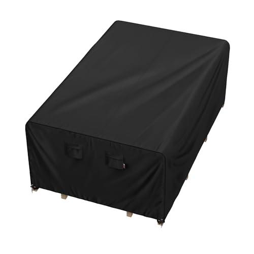 iBirdie Outdoor Patio Furniture Set Covers 110 x 56 inch fit 4 x 9 ft, 56, 54, 52 inch Wide, 110, 108, 106 inch Long Outside Dining Table and Chairs, Waterproof Weatherproof Cover, Heavy Duty 600D