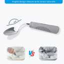 Adaptive Utensils (4-Piece Set) Weighted 5 oz - 42 Angled Utensils for Parkinson's Patients, Hand Tremors, Arthritis & Elderly - Eating Utensils for Elderly (Grey: Right Handed)