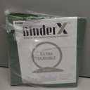 BinderX 1.5 Ring Binder, Sooez Round Ring 1.5 Inch Binders, Fits 325 Sheets of 8.5x11 Paper, Customizable View Cover with Inside Pockets, Cute 1.5" Binder, Olive Green