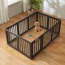 Cozy-Picket Dog Playpen Indoor Deco Pen, 24" H, Black, 10 Panels