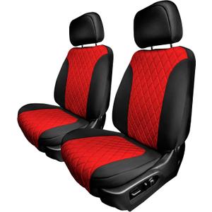 FH Group Custom Fit Car Seat Covers Specifically Made for 2019-2023 Chevrolet Silverado 1500 2500HD 3500HD RST | LTZ | HIGH COUNTRY Ultraflex Neoprene Water Resistant Seat Covers - Front Set Red