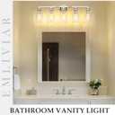 Emliviar 5-Light Brushed Nickel Vanity Light for Bathroom, Modern Vanity Sconce Over Mirror with Clear Glass Shade, YCE253B-5W BN