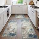 Farmhouse Kitchen Rugs Sets 3 Piece with Runne, Non Slip Kitchen Rugs and Mats Set, Boho Kitchen Mats for Floor