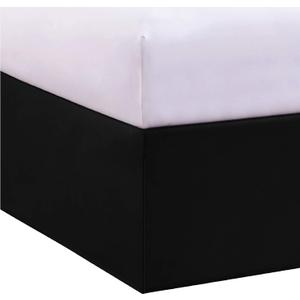 Bed Makers Never Lift Your Mattress Bed Skirt, Designed for Box Spring Beds, Split Corners, 14 Inch Drop Length, Twin, Black