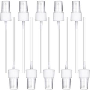 IANFAN 10 Pcs Spray Bottle Top, Fine Mist Spray Caps Nozzle Sprayer Tops Replacement with Dip Tube Replacement Plastic Sprayer Pump for Essential Oil Bottles (20/410 Cap Size)