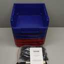 VEVOR Plastic Stackable Storage Bins 6 Pack (11 x 11 x 5-Inch), Hanging Storage Organizer Bins, Heavy Duty Stacking Containers for Closet, Garage, Office, Home, Pantry or Small Parts Organization