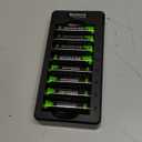 BEVIGOR Rechargeable AA and AAA Batteries with 8 Bay Smart Charger, 4 Pack AA 2800mAh & 4 Pack AAA 1100mAh Low self Discharge NiMH Battery