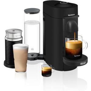 Nespresso VertuoPlus Coffee and Espresso Machine by De'Longhi with Milk Frother, Ink Black