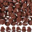 Realspring 100 Pcs Football Resin Ducks Mini Resin Ducks Bulk Micro Tiny Duck Figurines Models for Football Home Miniature Landscape Garden Party Decoration (Vivid)