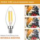 Raheem E14 LED Bulb, Dimmable, 110v 300 Lumens 2700k 40w Equivalent, Best Replacement for Halogen and Incandescent Bulb, Candelabra LED Bulbs, 10 Pack (Warm White)