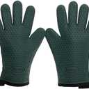 Kitchen perfection XL Silicone Smoker Oven Gloves-Extreme Heat Resistant BBQ Gloves-Handle Hot Food Right on Your Grill Fryer&Pit|Waterproof Grilling Cooking Baking Mitts|Superior Value Set+3 Bonuses