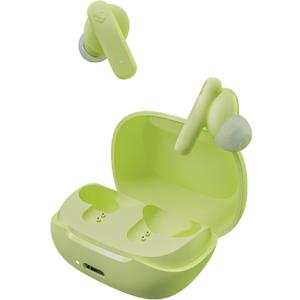 Skullcandy Smokin Buds Wireless Earbuds, Bluetooth Headphones, Noise Isolating Fit, Up to 20 Hours Battery, IPX4 Sweat and Water Resistant, Microphone for iPhone Android - Matcha