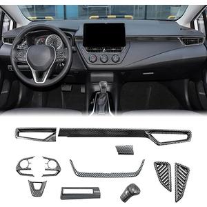 11PCS Carbon Fiber Interior Kit Accessories Compatible with Toyota Corolla 2020–2026 Sedan & 2019–2026 Hatchback