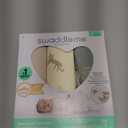 SwaddleMe by Ingenuity Monogram Collection Baby Swaddle, 100% Cotton, Improves Sleep & Calms Startle Reflex, 0-3 Months, Pocket Fold Design for Easy Changes, 1.0 TOG, 3-Pack - Born Free