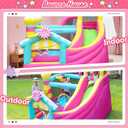Bounce House for Kids, Inflatable Bouncy House, Indoor Toddler Bounce House, Pink Bounce House with Slide, Bouncy Castle for Backyard Outoodr, Jump House with 450W Blower, 10 X 9.6 X 7.6 Ft