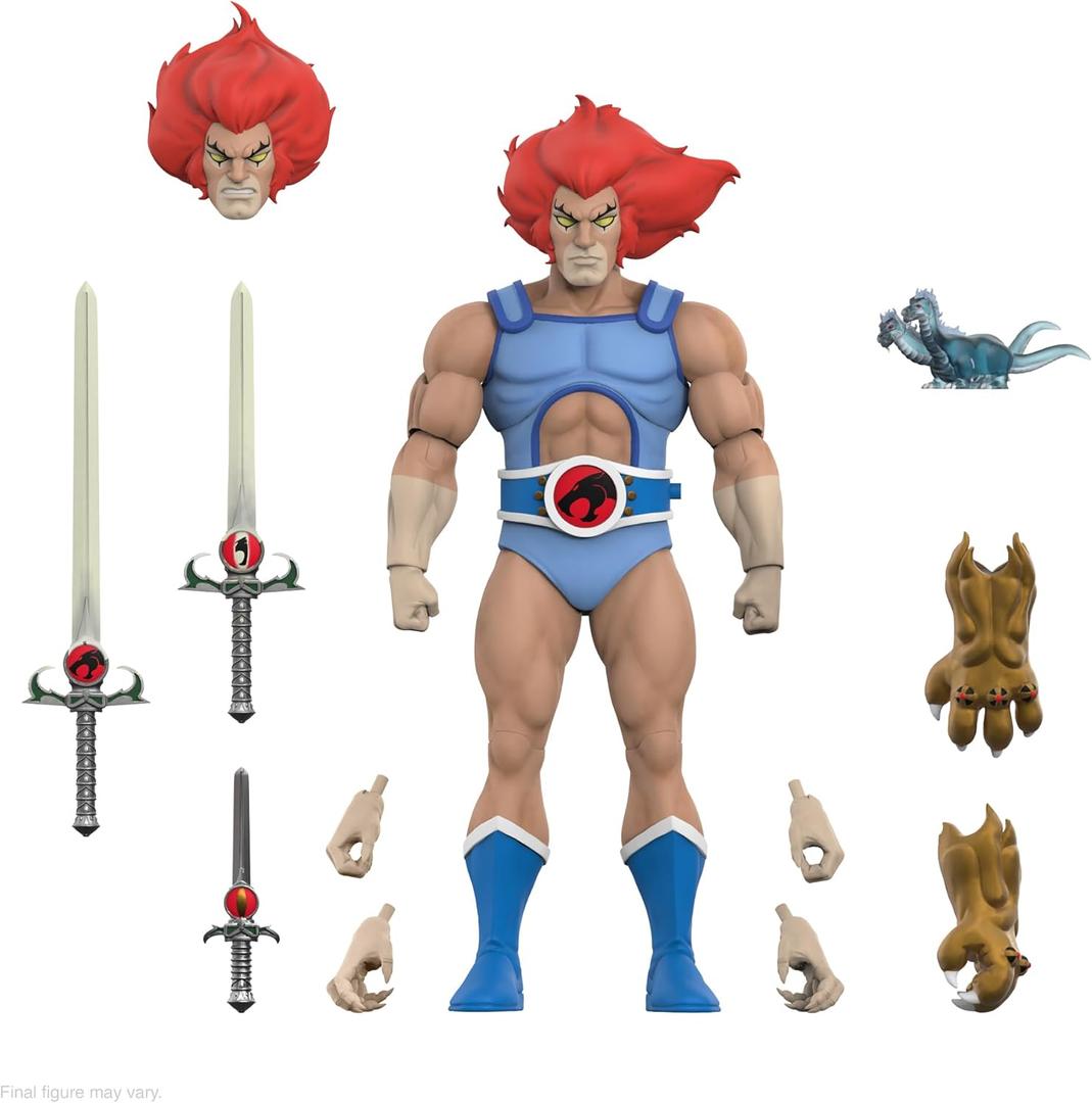 Super7 ULTIMATES! Thundercats Lion-O (LED Eyes) - 7" Thundercats Action Figure with Accessories Classic Cartoon Collectibles and Retro Toys