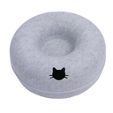 Pet Donut Cat Interactive Toy Tunnel Spliceable Double-Layer Composite Structure Universal Cat Head Cutout Design(Light Grey)