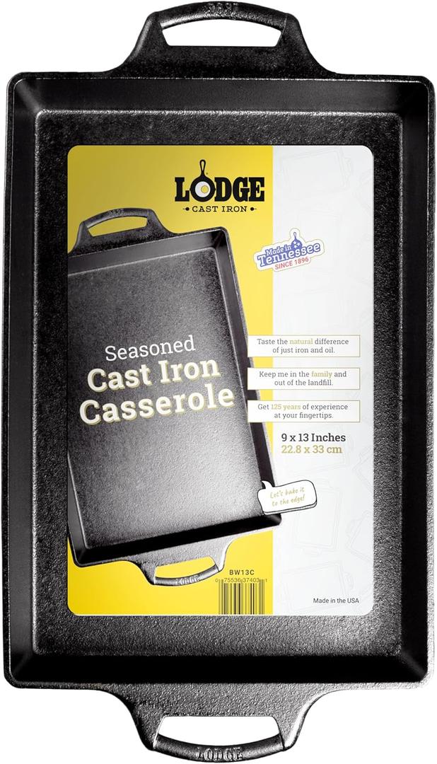 Lodge Cast Iron Casserole Pan (9x13 inch)