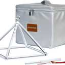 Clear Quartz Crystal Singing Pyramid 10 inch With Crystal Singing Bowl Striker and Carrying Case