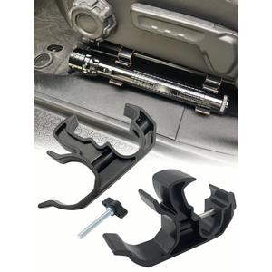 Flashlight Holder Bracket Mount for Jeep, Seat ABS Flash Light Mount No Drill Flashlight Mounts Compatible with 2018-2022 Jeep Wrangler JL Unlimited 4Door & 2020-2022 Jeep Gladiator JT