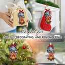 6 x Camping Christmas Ornament 2025 - Camping Gifts for Men, Women, Camper Ornaments for Christmas Tree, Camper Gifts for Family, Couples, Hikers, Activity Outdoor Gift Ideas, Wooden Hanging Decor