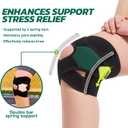 aoFIT Knee Brace for Women Men Knee Pain Meniscus Tear Arthritis Patella Dislocation Best Osteoarthritis Adjustable Compression with Memory Stabilizers for ACL MCL Breathable for Injury Recovery 2XL (Black)