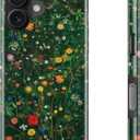 DEENAKIN for iPhone 16 Plus Case - Wireless Charging Compatible - Dual-Layer Hard Shell & Silicone Cover - Protective Phone Case with Trendy Cute Designs for Women - Joyful Garden Pattern