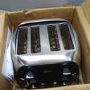 Oster 4 Slice Toaster, With 7 Browning Settings, Extra Wide Slots For Bagels and Special Breads, Removable Easy-to-Clean Crumb Tray, Cancel/Defrost/Bagel, Stainless Steel