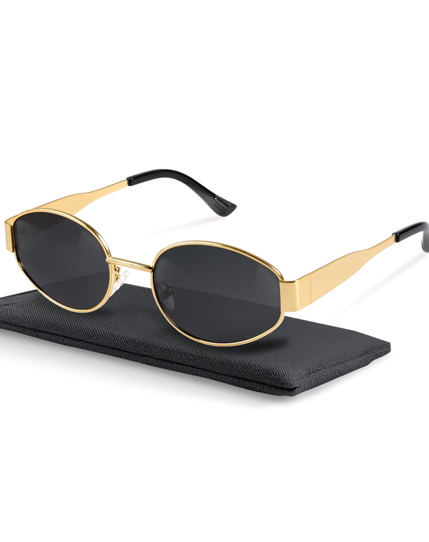 livho 2025 Trendy Oval Sunglasses - Stylish Polarized Shades for Everyday - Retro Metal Frames