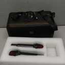 Portable Karaokee Machine 2 Microphones, Outdoor Bluetooth Speaker Karaoke Machine, Karaoke Microphone Machines Kid Adult Wireless PA TF USB Sound Effect Light Outdoor/Indoor Home Party, Black