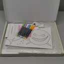 16-Inch Rechargeable Doodle Glow LED Note Board, 7-Color Light Modes, Neon Art Dry Erase Light Up Drawing Pad with Built-in Stand, Sketching Gift Toy for Kids/Girls/Teens, 5 Markers & Tracing Book (White)