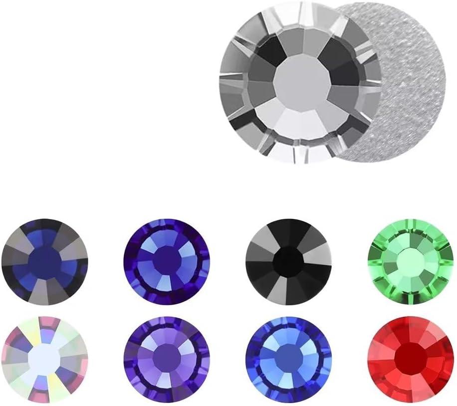 NHFGlitter Cold Fixation Crystal Cristales Non-Hotfix Silver Back Flatback Rhinestones for Bags Shoes Garment Phone DIY Nail Art,101,SS20 (5mm SS20 1440pcs)