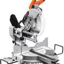 VEVOR Sliding Compound Miter Saw, 10-Inch Blade, 15 Amp Motor, 60-Tooth, Corded Double Bevel Sliding Miter Saw, LED Precision Alignment, Angle Adjustable, for Wood, Composite Decking, Laminates