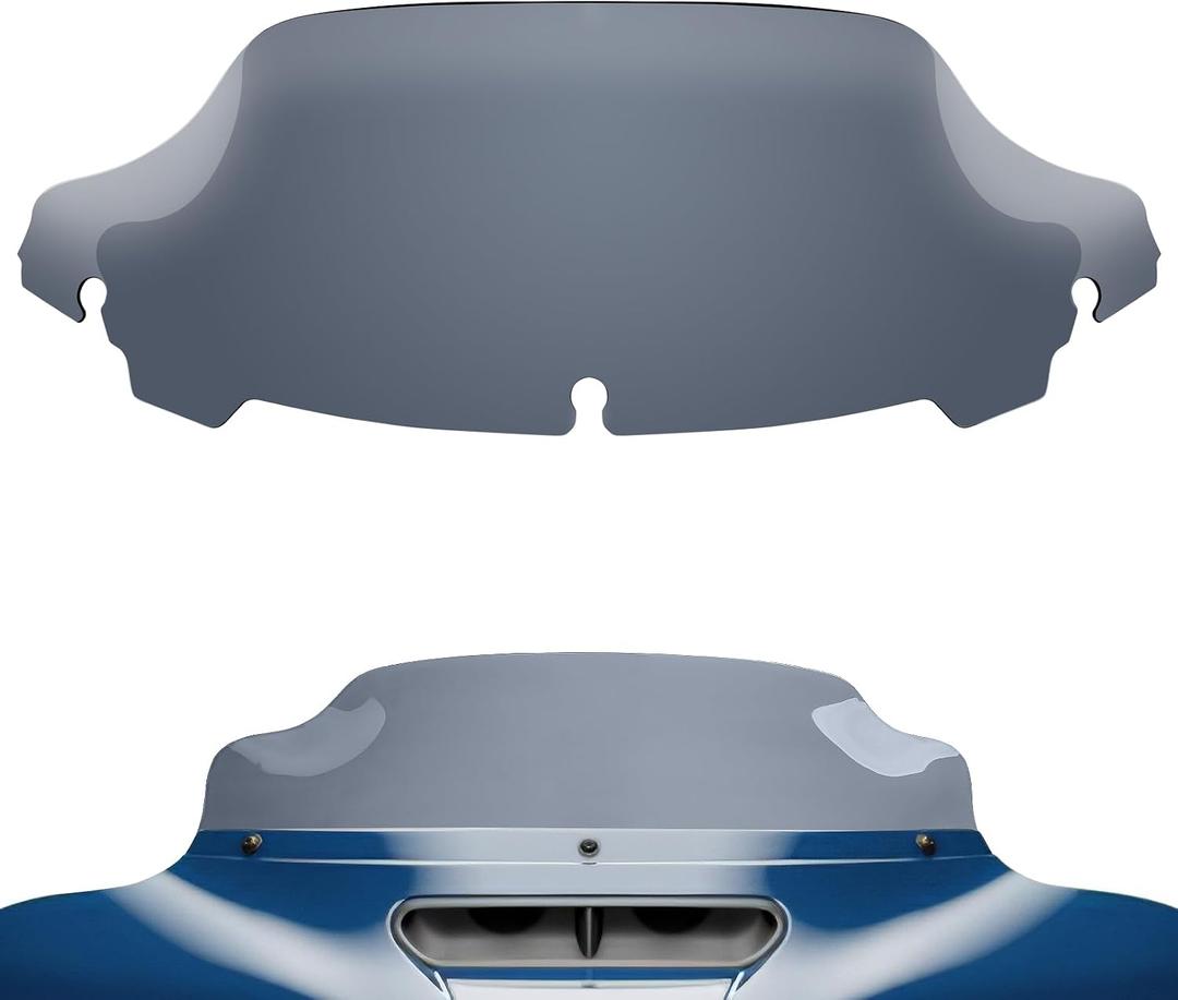Windshield 7" Motorcycle Wave Windscreen 2014-2023 Fit for Harley Davidson Touring Street Glide Electra Glide Ultra Limited Tri Glide FLHT FLHX FLHTK FLHTC FLHTCU，Smoke