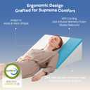 Wedge Pillow, Wedge Pillow for Acid Reflux, Back Pain Relief, Cooling Memory Foam Top, Bed Wedge Pillows for Headboard, Sleeping, Snoring, Back Support, After Surgery. 24*24*7.5inch wedge pillow