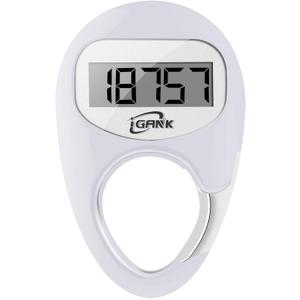 Simple Walking Pedometer 3D Step Counter for Men Women Kids (White)