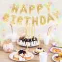 2 x 9-Pieces Gold Birthday Candles Set - Long Thin Birthday Candles, Cake Topper Decoration, Birthday Balloons, Cake Candles for Birthday Wedding Decorations Silver Birthday Candle