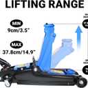 2.5 Ton Car Jack Low Profile Hydraulic Floor Jack, 5500 lbs Capacity, 3.4"-15.2" Lifting Range, Alloy Steel, Black, for Sedans and SUVs