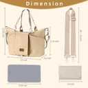 Diaper Bag Large Tote Baby Bag, Diaper Bag Purse, Capacity Travel for Labor Delivery (Beige)
