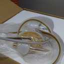 mfanchan 3-Color Change Brass Gold LED Chandelier, Modern Pendant Light for Kitchen Island, Adjustable Height Hanging Pendant Light Fixture for Dining Room, Living Room Ceiling