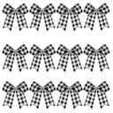 WILLBOND 12 Pieces Red Valentines Velvet Bows Decorations,6 Inch Valentine Ornaments for Tree Home Party Front Door Wedding Holiday Decor (Black and White,6 x 6 Inch)