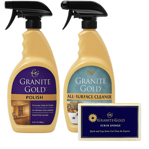 Granite Gold Home Care Collection Streak-Free Cleaning for Granite, Marble, Travertine, Quartz, Natural Stone Countertops, and Floors 24 Fluid Ounces 3-Pack 1 Count