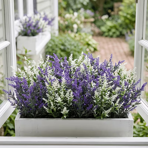 Artificial  Lavender Plant for Gifts Farmhouse Wedding Centerpiece Kitchen Windowsill Table Shelf Indoor Greenery Decor