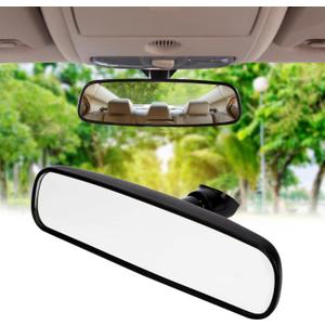 Interior Rear View Mirror Compatible with Nissan Rogue Altima NV1500 NV2500 NV3500 Frontier Tiida Sentra Titan Fairlady 350Z etc, Wide Rear View Mirror Replacement 96321-2DR0A, Car Accessories