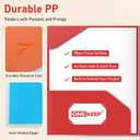 ONEKEE 8 Pack Plastic folders with Pockets – 2-Pocket Document Folders