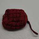 Quilted Makeup Bag Puffy Cosmetic Bag Cute Puffer Travel Toiletry Bag for Women, Small Makeup Pouch for Purse Quilted Cosmetic Pouch for Essentials Toiletries, Gift for Women, Girls (Dark Red)