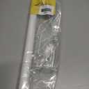 White Curtain Rods for Windows 28-48 inch, 2 Pack 5/8" Curtain Rod Set with Brackets, Splicing Adjustable Curtain Rod for Bedroom, Kitchen, Living Room, Matte White