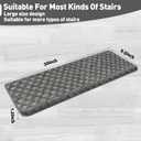 PURE ERA Bullnose Carpet Stair Treads Set Tape Free Non-Slip Indoor Stair Protectors Pet Friendly Rugs9.5" x 30"(14 Pieces,Grey Mini-Diamond Trellis), 14 Pieces with Bullnose