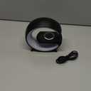 Mini Bedside Lamp Alarm Clock with Wireless Charging Bluetooth Speaker and White Noise Night Light, Ambient Table Light for Bedroom Study Decor, Christmas Thanksgiving Birthday Gift (1 pack, Black)