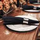 Cotton Cloth Napkins Set of 12 - Hemstitched 18x18 Inch Decorative Soft Durable Washable Reusable Perfect for Dining Table Dcor Farmhouse Christmas Dinner Party Wedding & Everyday Use - Black